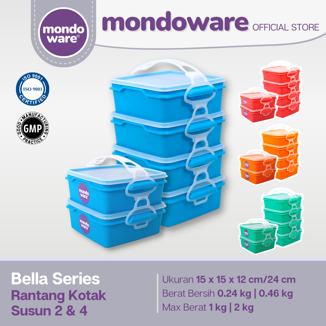 Jual Rantang Makanan Kotak Rantang Susun Bella Series Mondoware